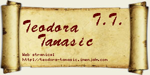 Teodora Tanasić vizit kartica